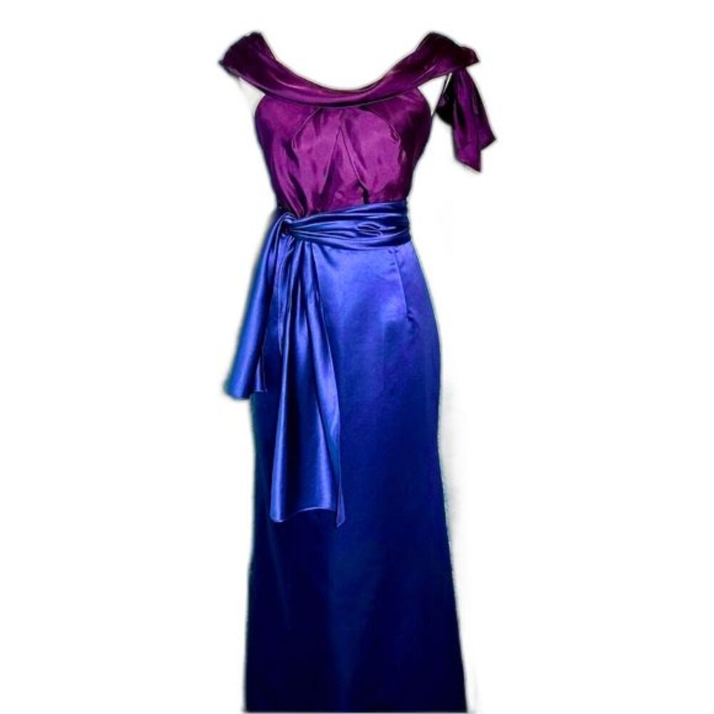 🌟 Vera Wang Silk Bridesmaid Prom Dress Gown Sz M/L